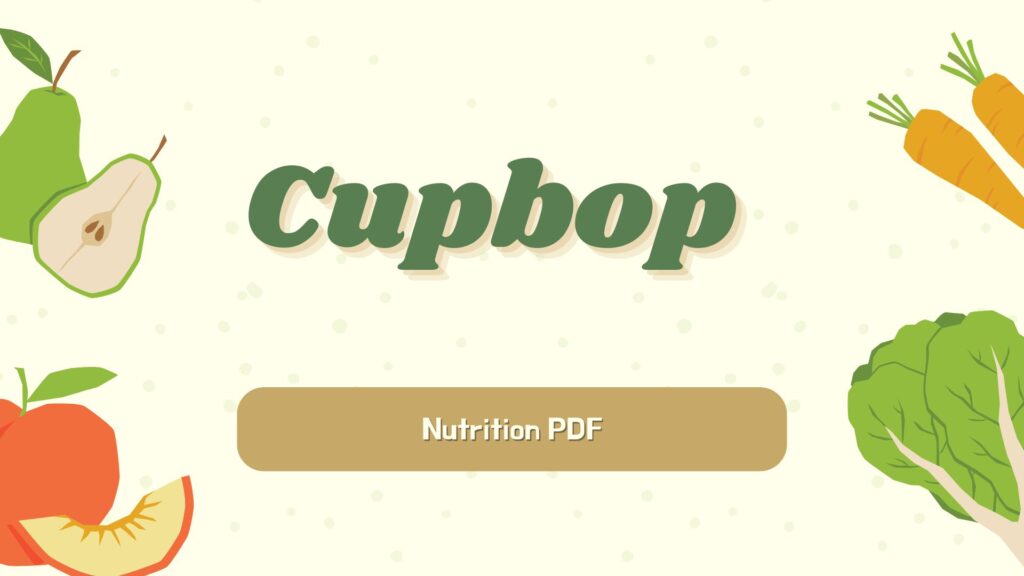 Cupbop Nutrition Pdf