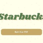 Starbucks Nutrition menu PDF 2025
