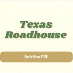 Texas Roadhouse Nutrition PDF