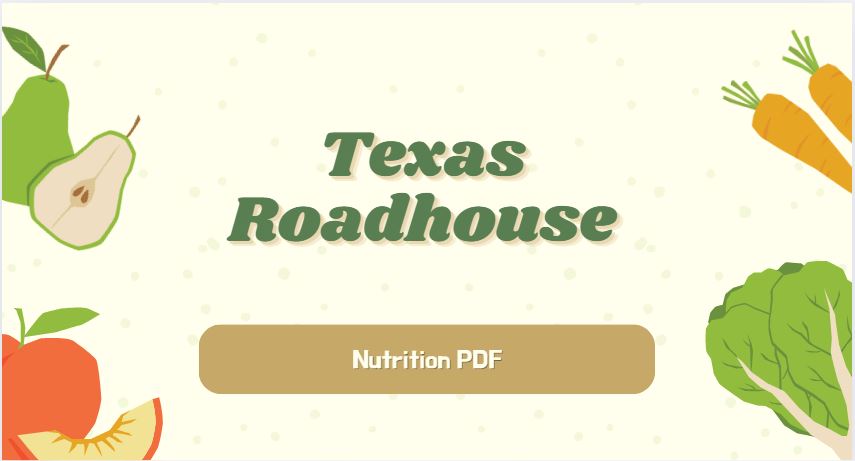 Texas Roadhouse Nutrition PDF